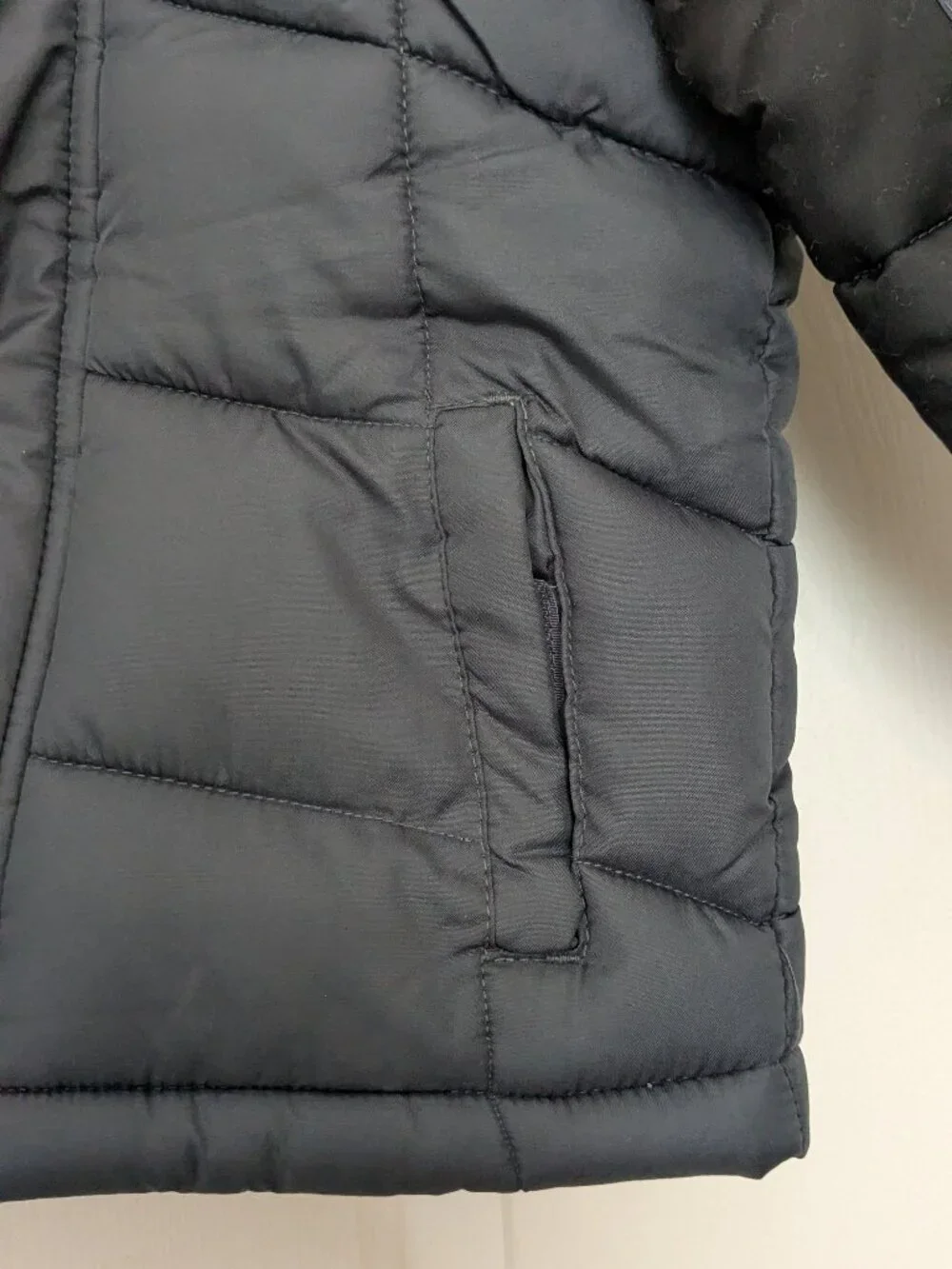 Vertical'9 Toddler Boys Gray & Green Puffer Jacket Hooded Coat 4T NWT